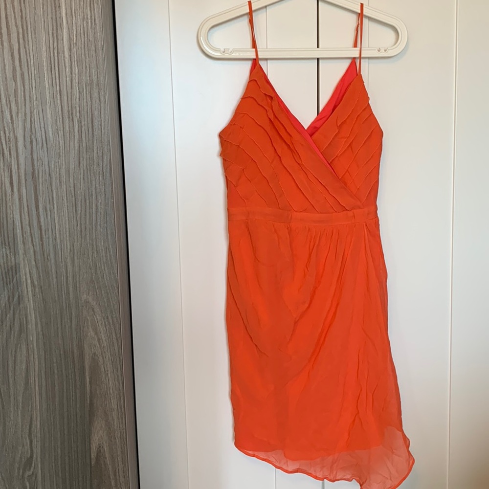 Brand New Designer Dress - 100% Silk Orange Mini Dress